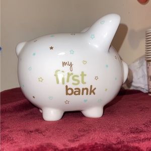 Baby’s first piggy bank! 💗 cute and worth it!